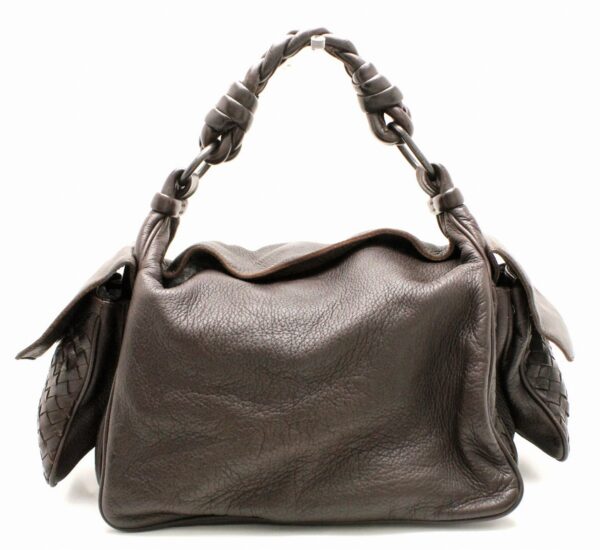 11651706 Bottega Veneta Intrecciato Shoulder Bag Handbag Leather Brown