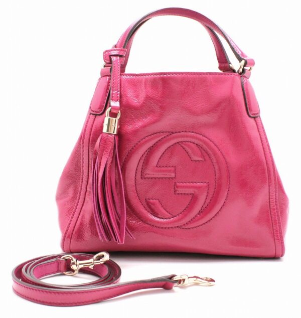 11651713 Gucci Soho Fringe Handbag Pink