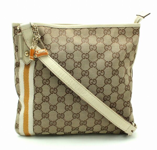 11651811 Gucci GG Sherry Line Shoulder Bag Ivory