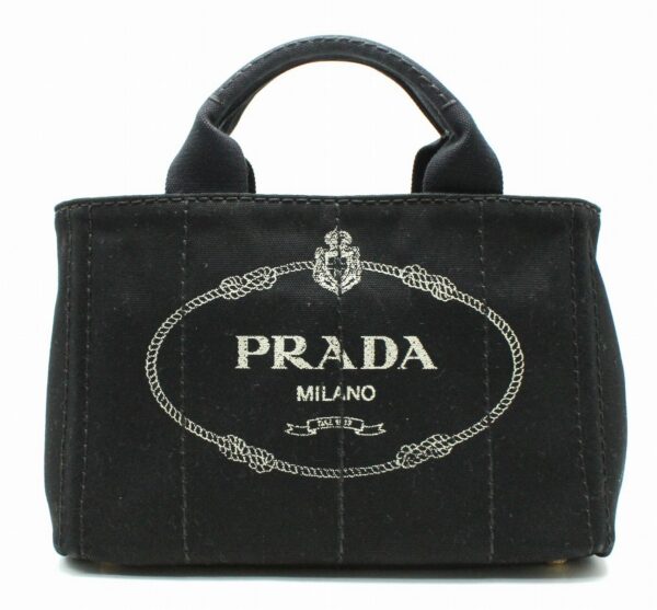 11660745 Prada Canapa Mini Tote Bag Handbag Nero Black