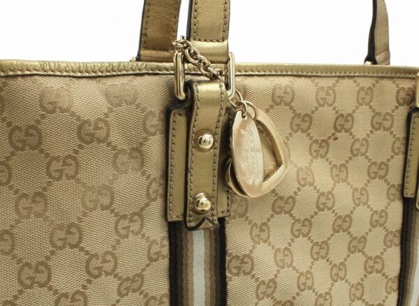 11660764 6 Gucci GG Canvas Heart Tote Bag Khaki