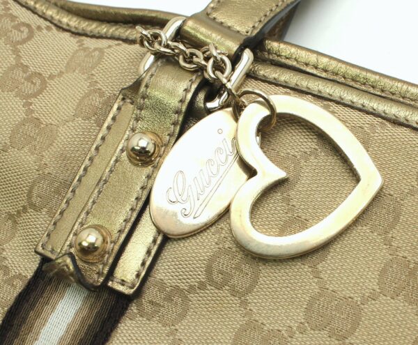 11660764 8 Gucci GG Canvas Heart Tote Bag Khaki