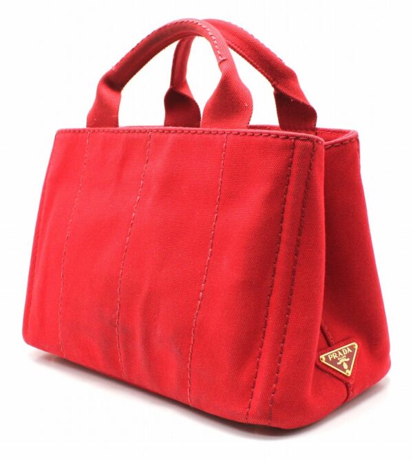 11660809 1 Prada Canapa Mini Tote Bag Handbag 2WAY Rosso Red