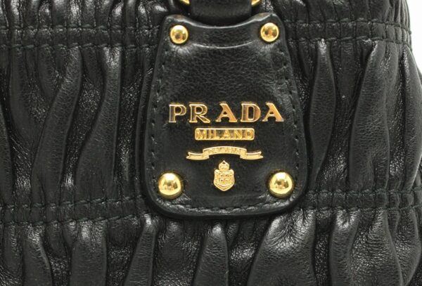 11660823 8 Prada Shoulder Pouch Mini Handbag Nappa Leather Nero Black