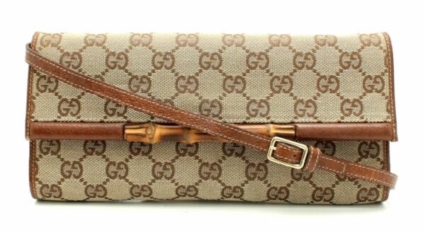 11661070 Gucci GG Canvas Bamboo 2WAY Bag Beige