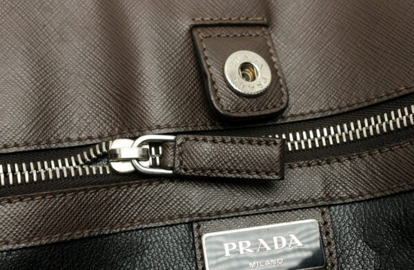 11661600 5 Prada Saffiano Handbag Tote Bag Leather Brown