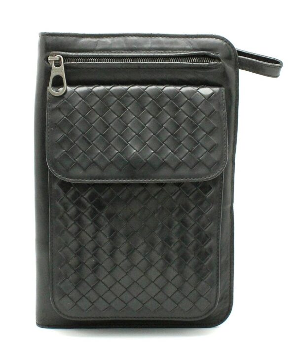 11661619 Bottega Veneta Intrecciato Clutch Bag Bag Leather Black