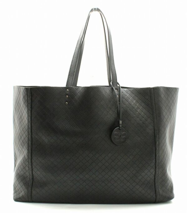 11661620 Bottega Veneta Intreccio Mirage Tote Bag Shoulder Tote Black