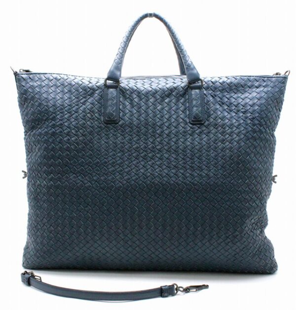 11661646 Bottega Veneta Intrecciato Tote Bag 2Way Shoulder Tote Leather Navy