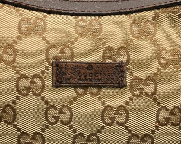 11661667 8 Gucci GG Canvas Sherry Line Shoulder Bag Khaki