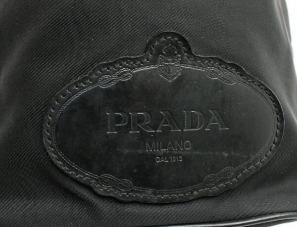 11661669 8 Prada Mini Handbag Drawstring Bag Nylon Leather Black