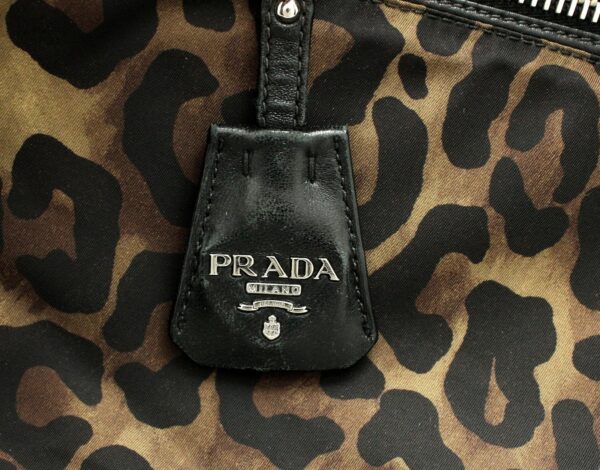 11662021 8 Prada Reversible 2WAY Handbag Tote Leopard Print Black