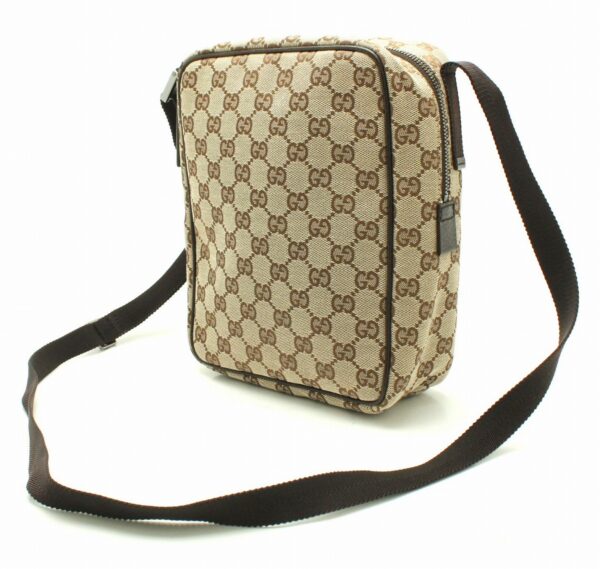 11662060 1 Gucci GG Canvas Diagonal Shoulder Bag Khaki