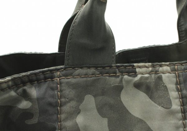 11662122 6 Prada Tote Bag Handbag Camouflage Nylon Leather Studs Black