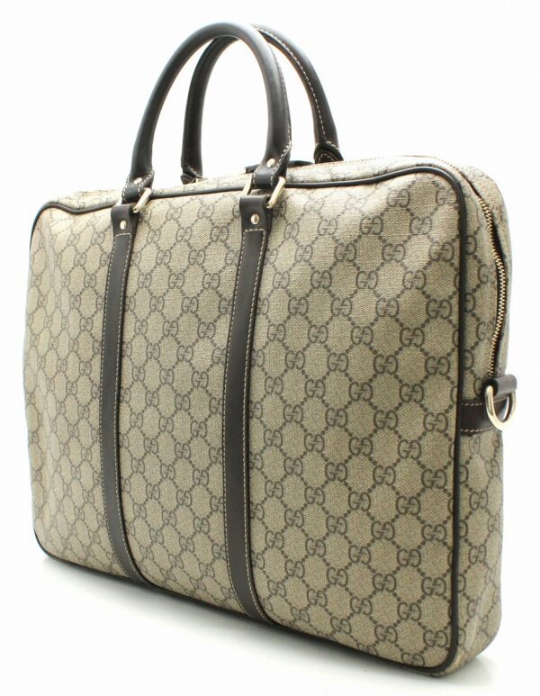 11662131 1 Gucci GG Supreme Business Bag Khaki