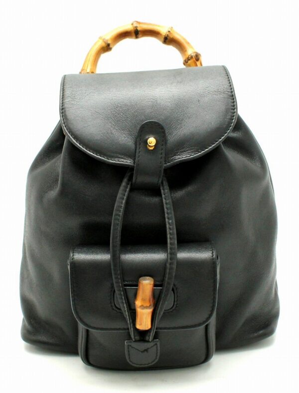 11662164 Gucci Bamboo Rucksack Black