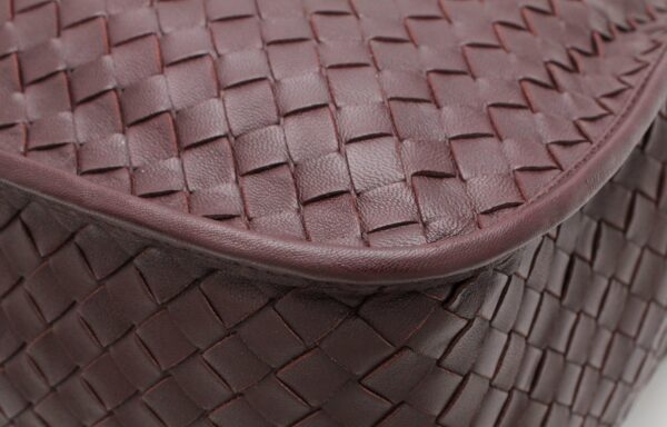 11662183 2 Bottega Veneta Intrecciato Gardena Messenger Bag Leather Purple Brown