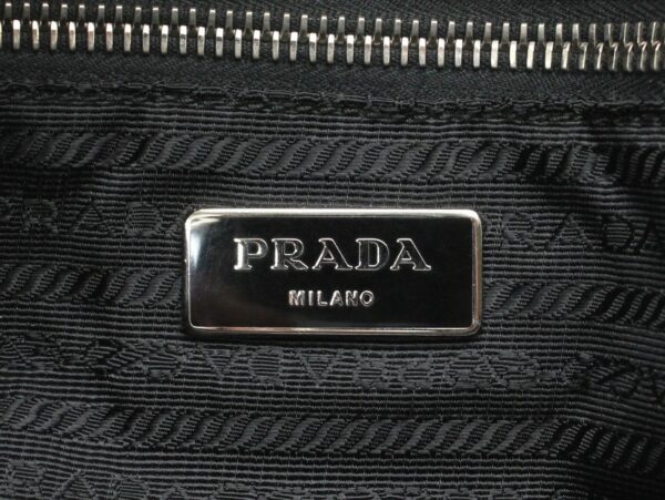 11662211 8 Prada Nylon 2WAY Shoulder Handbag Leather Black