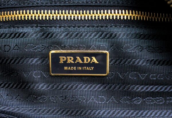 11662318 8 Prada Nylon Tote Bag 2WAY Shoulder Leather Blue Blue