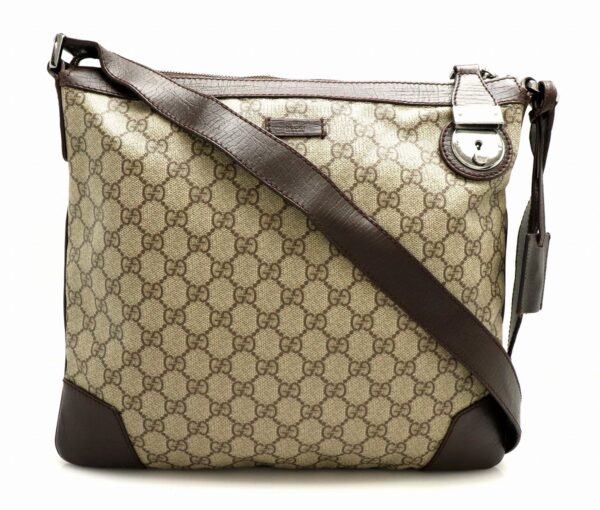 11662413 Gucci GG Supreme Shoulder Bag Khaki