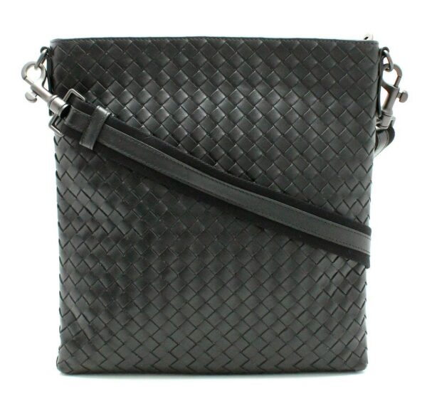 11662462 Bottega Veneta Intrecciato Shoulder Bag Leather Black