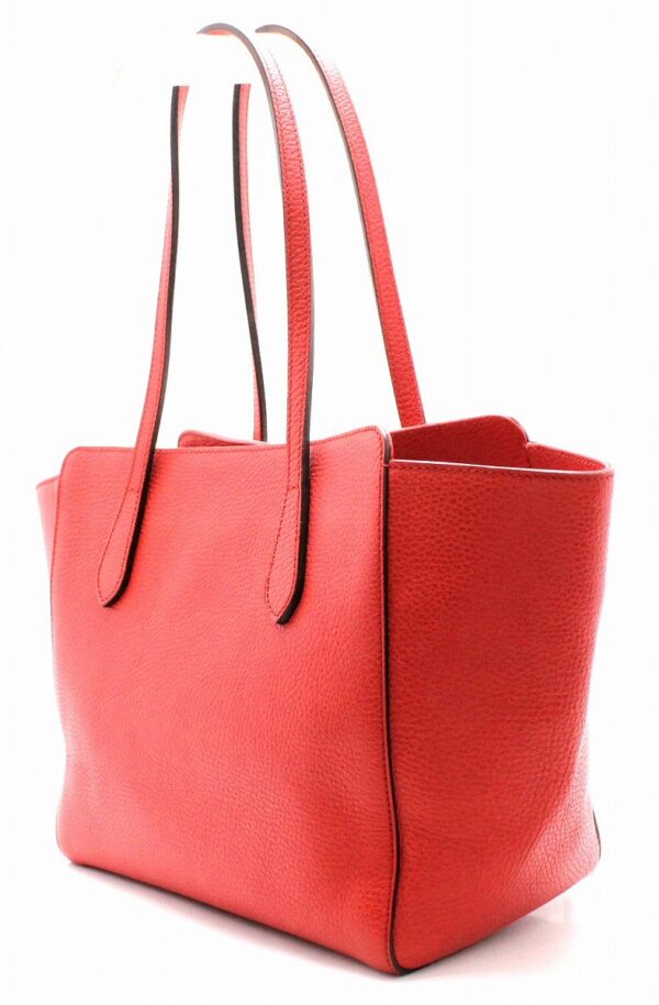 11670159 1 Gucci Swing Leather Tote Bag Red