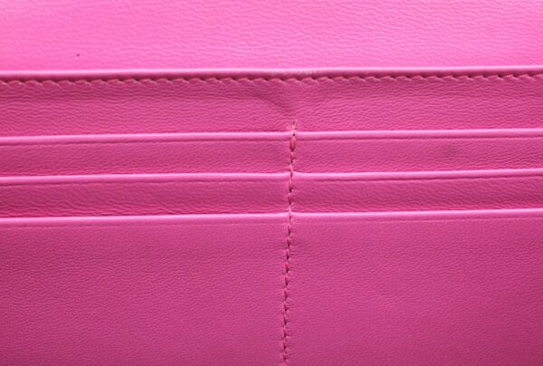 11670487 6 Christian Dior Lady Dior Trotter Chain Wallet Enamel Leather Pink