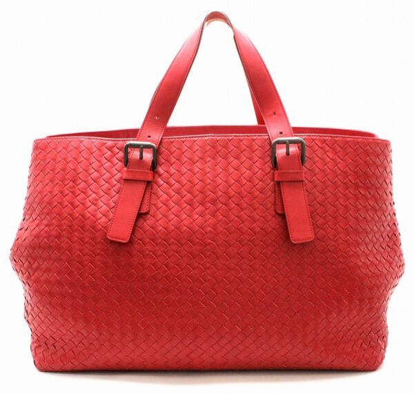 11670755 Bottega Veneta Intrecciato Tote Bag Shoulder Tote Leather Red