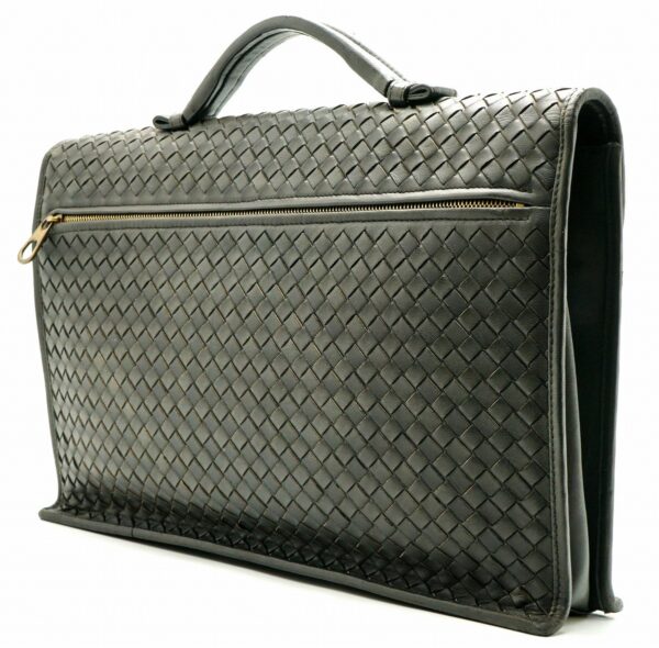 11670822 1 Bottega Veneta Intrecciato Business Bag Document Bag Briefcase Leather Black