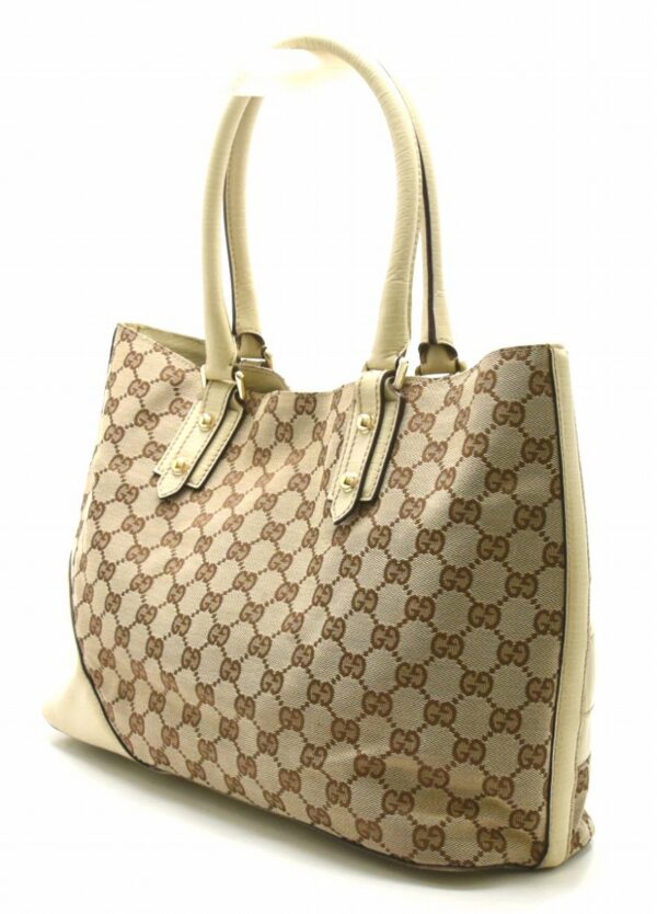 11670837 1 Gucci GG Horsebit Tote Bag White