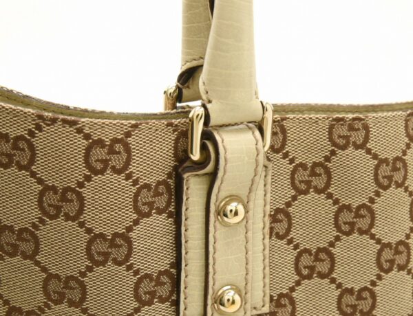 11670837 6 Gucci GG Canvas Horsebit Tote Bag White