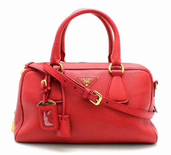 11670949 Prada Handbag 2WAY Shoulder Bag Bag Leather Red