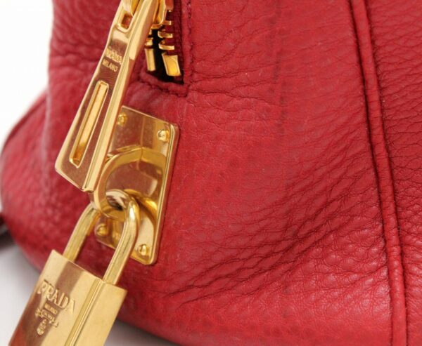 11670949 7 Prada Handbag 2WAY Shoulder Bag Bag Leather Red