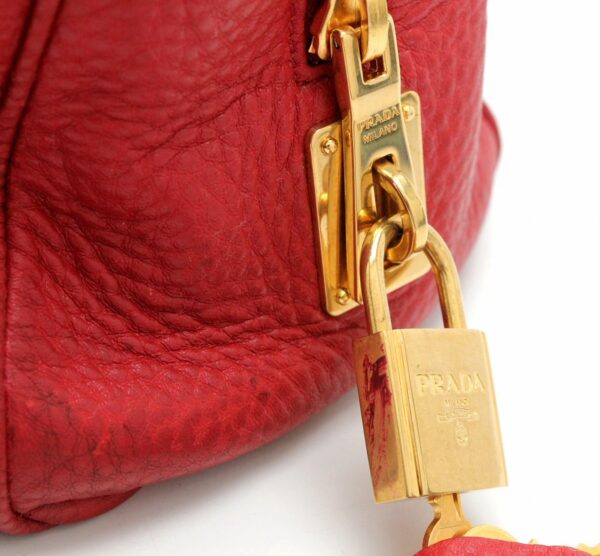 11670949 8 Prada Handbag 2WAY Shoulder Bag Bag Leather Red