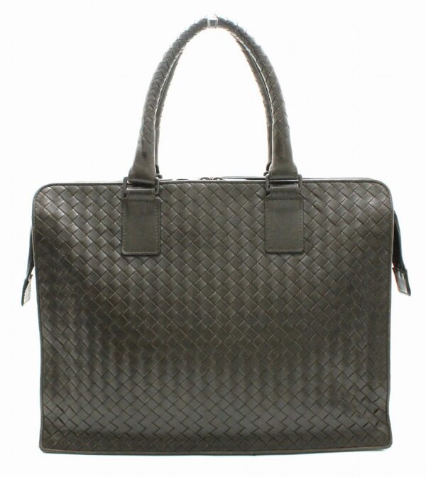 11671001 Bottega Veneta Intrecciato Briefcase Leather Brown