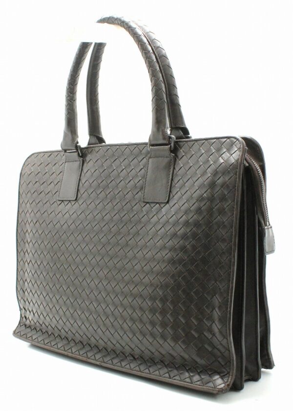 11671001 1 Bottega Veneta Intrecciato Briefcase Leather Brown