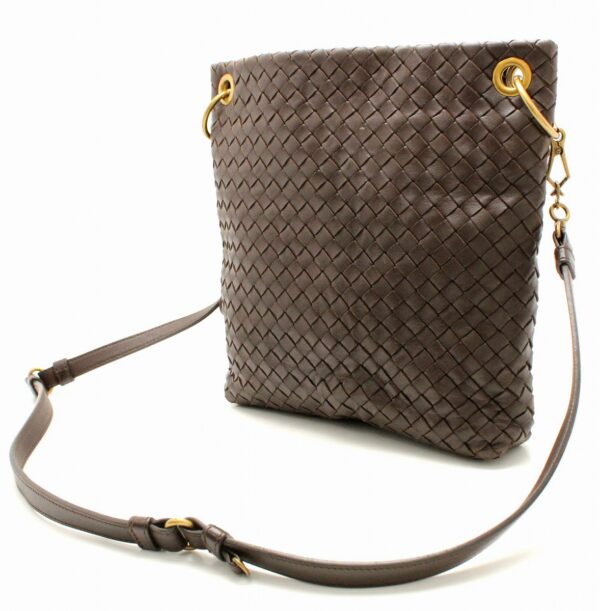 11671082 1 Bottega Veneta Intrecciato 2Way Shoulder Bag Brown