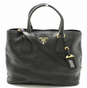 11671162 PRADA Plate Tote Bag Nylon Nero