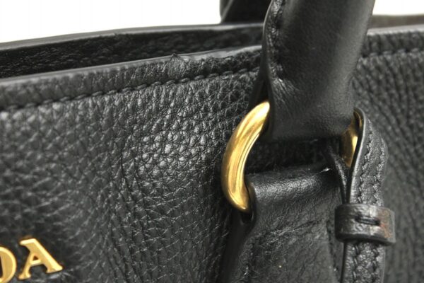 11671162 7 Prada Tote Bag Handbag 2WAY Shoulder Bag Leather Black