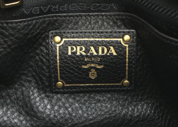 11671162 8 Prada Tote Bag Handbag 2WAY Shoulder Bag Leather Black