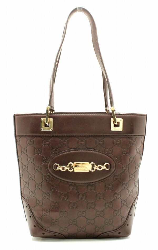 11671185 Gucci Guccisima Horsebit Tote Bag Brown