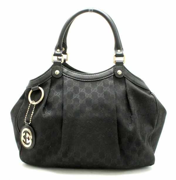 11671239 Gucci GG Canvas Sookie Handbag Black