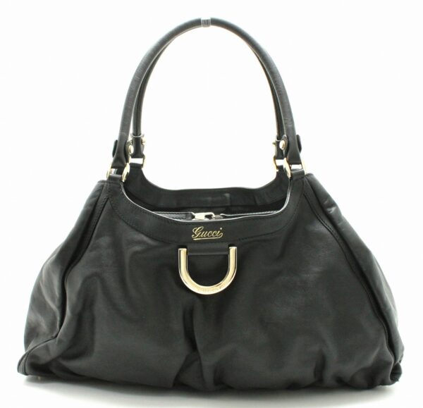 11671280 Gucci Sookie Leather Handbag Black