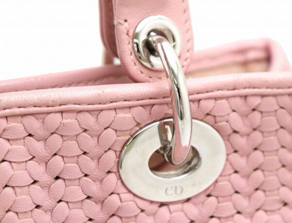 11671458 6 Christian Dior Intrecciato Lady Dior Handbag Leather Pink