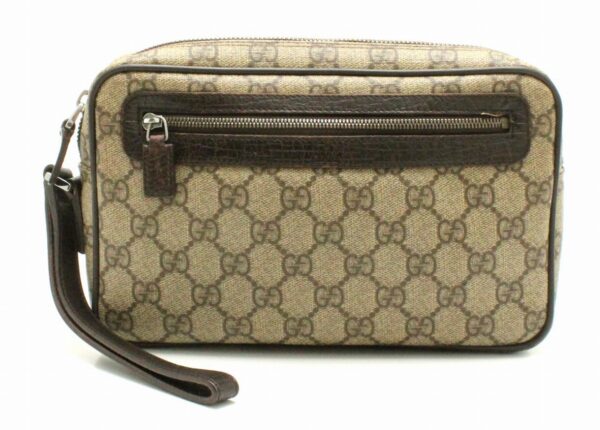 11671575 Gucci GG Supreme Clutch Bag Khaki