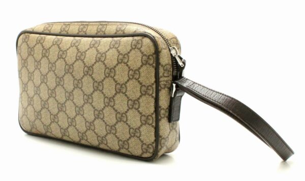 11671575 1 Gucci GG Supreme Clutch Bag Khaki