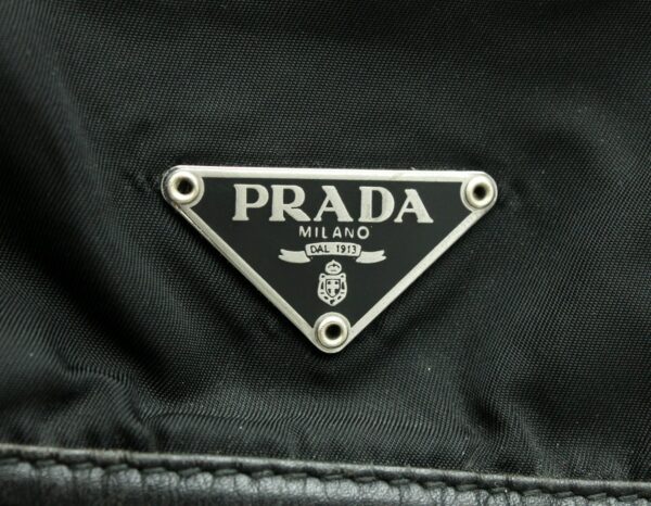 11671691 8 Prada Nylon Leather Backpack Rucksack Black