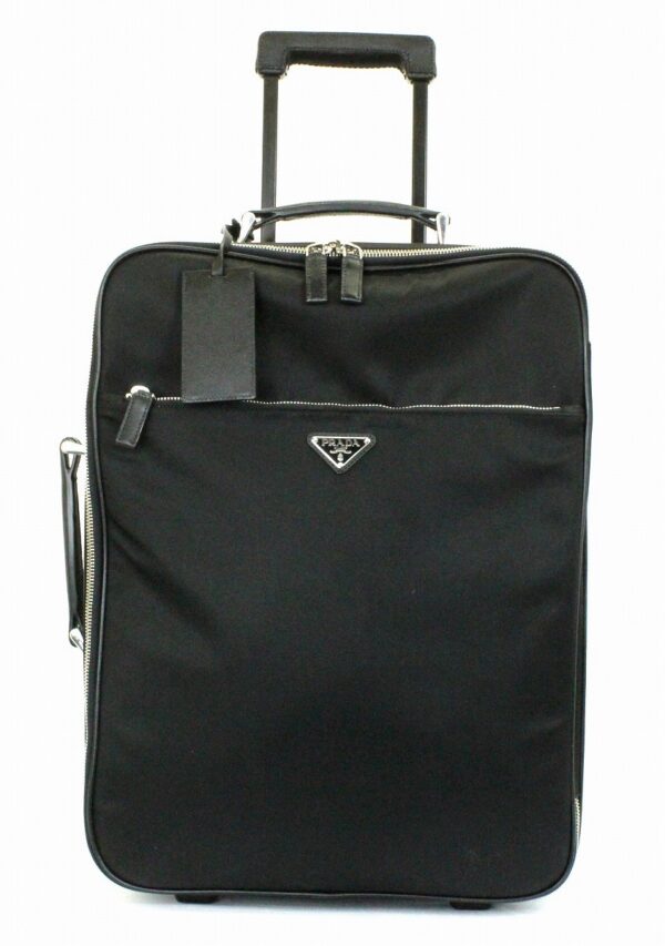 11671693 Prada Nylon Carry Bag Trolley Travel Bag Nero Black