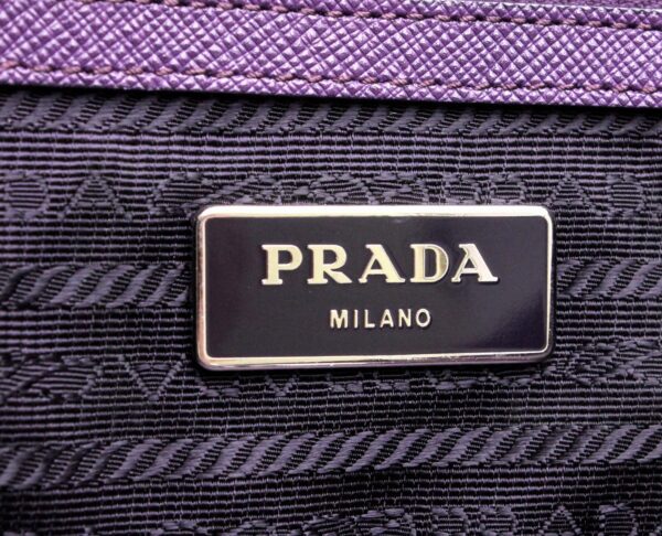 11671695 8 Prada Nylon Chain Shoulder 2WAY Tote Bag Violet Purple