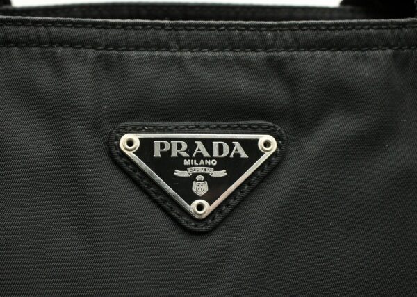 11671768 8 Prada Nylon Tote Bag Shoulder Tote Leather Black